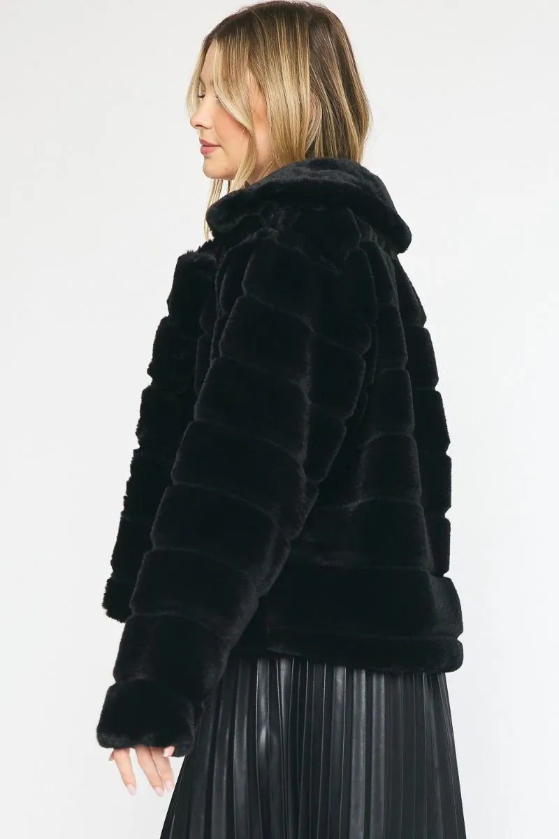 Arctic Glamour Black Fur Jacket