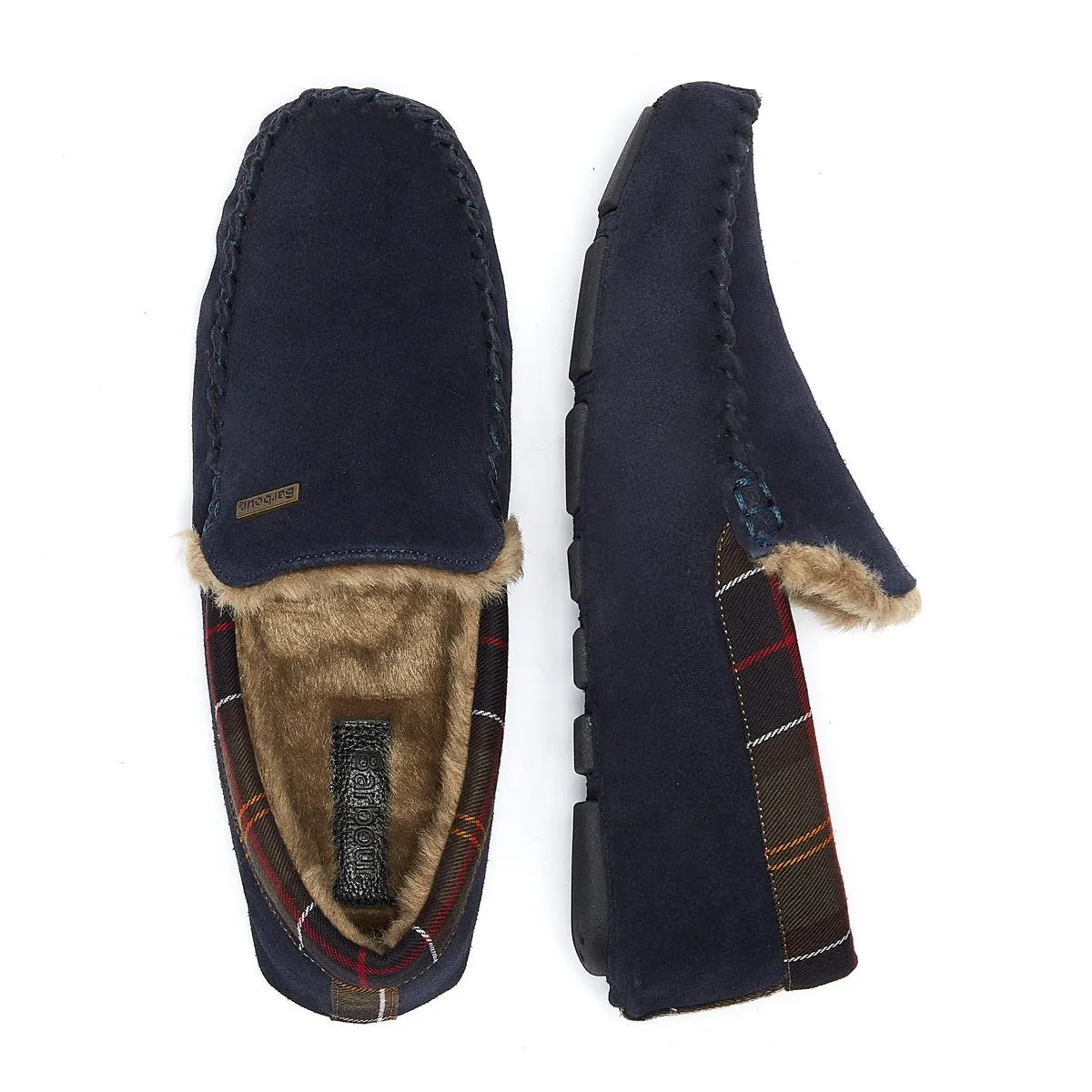 Barbour Men's Monty Slippers in Navy