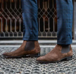 Bespoke Dark brown Suede Chelsea Boot