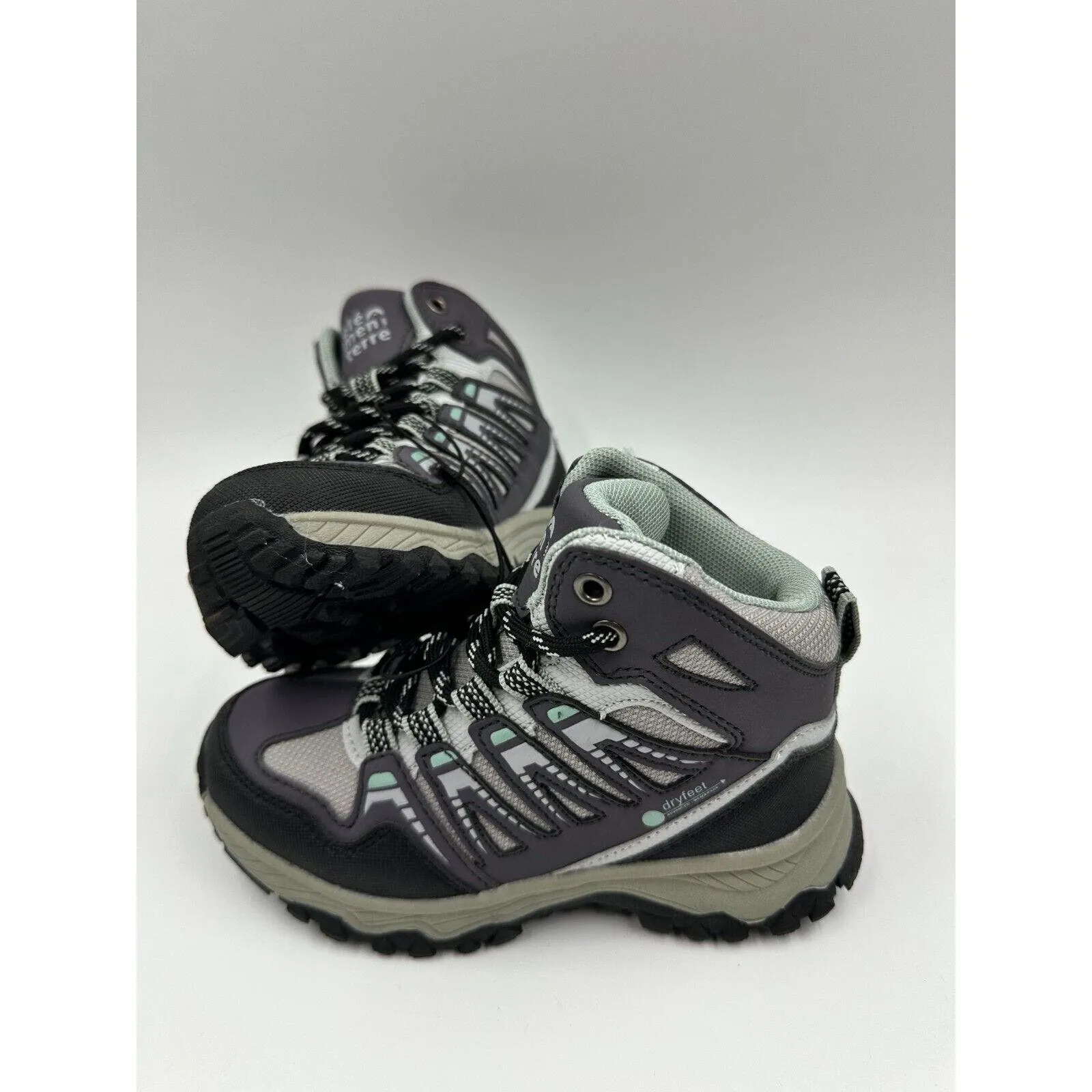 Big Kid Size 2, High Top Gray Hikers