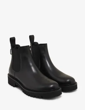 Black Logo Badge Chelsea Boots