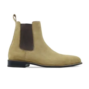 Bochum - Men's Camel Kid Suede Chelsea Boot