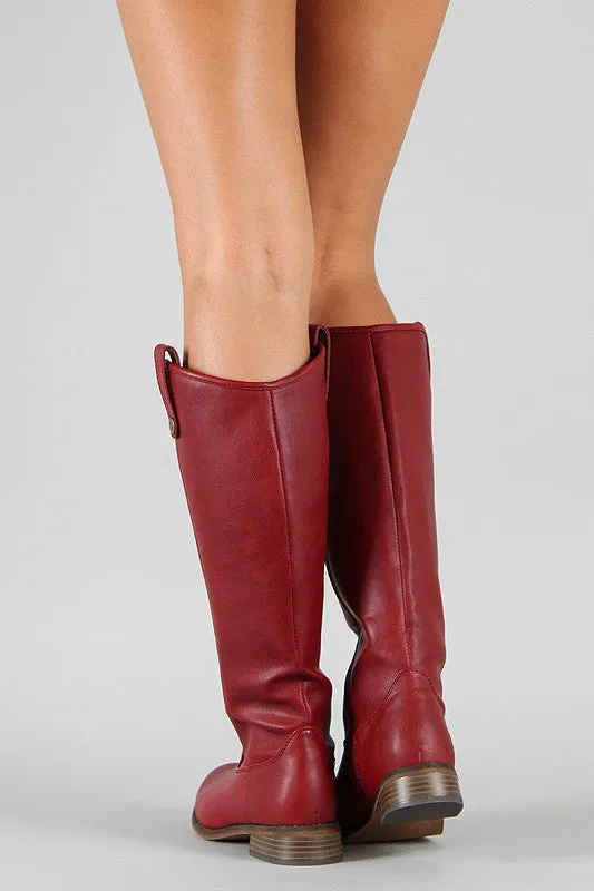 Breckelle Round Toe Riding Knee High Boot