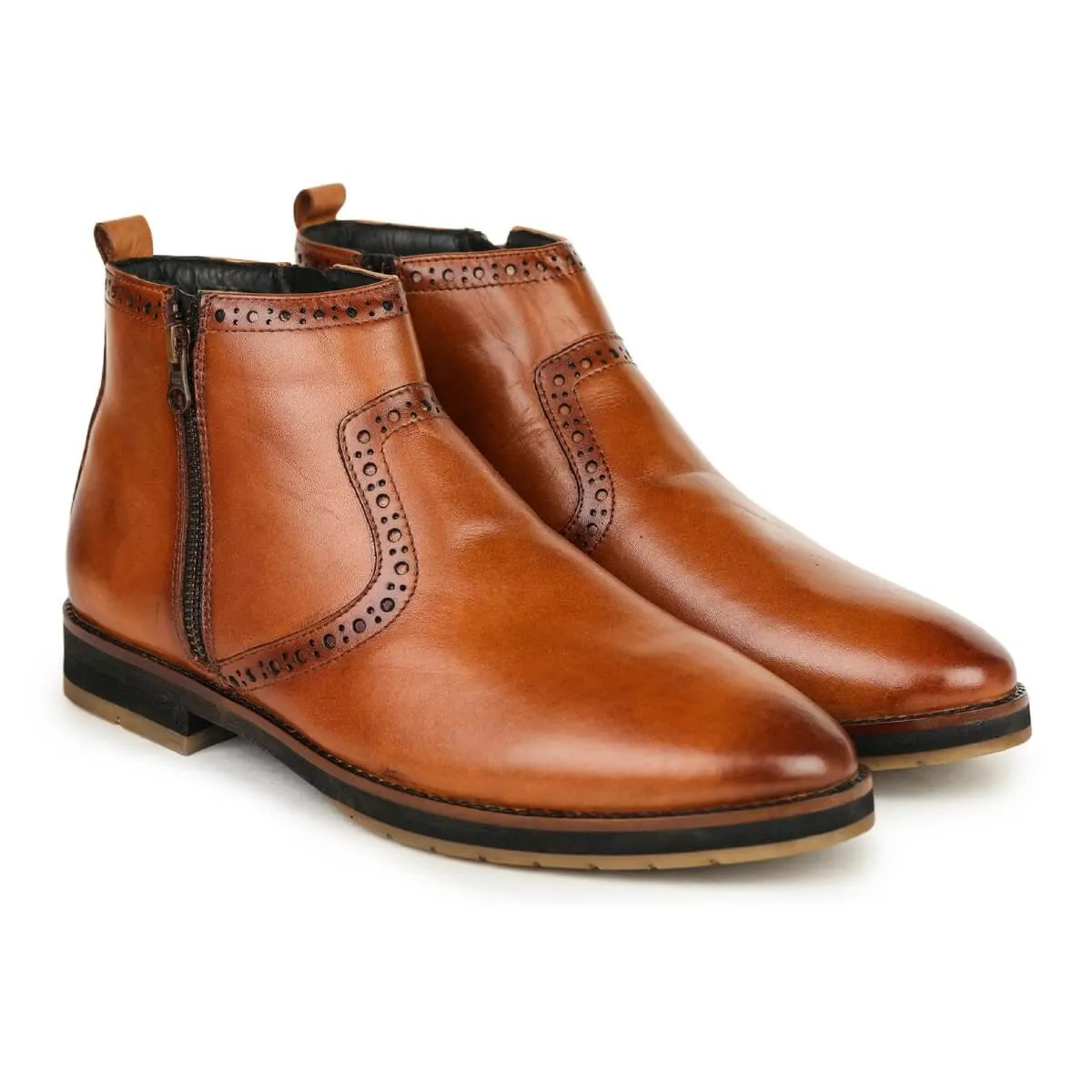 Britmen 4695 Ankle Brogue Chelsea Boots Men