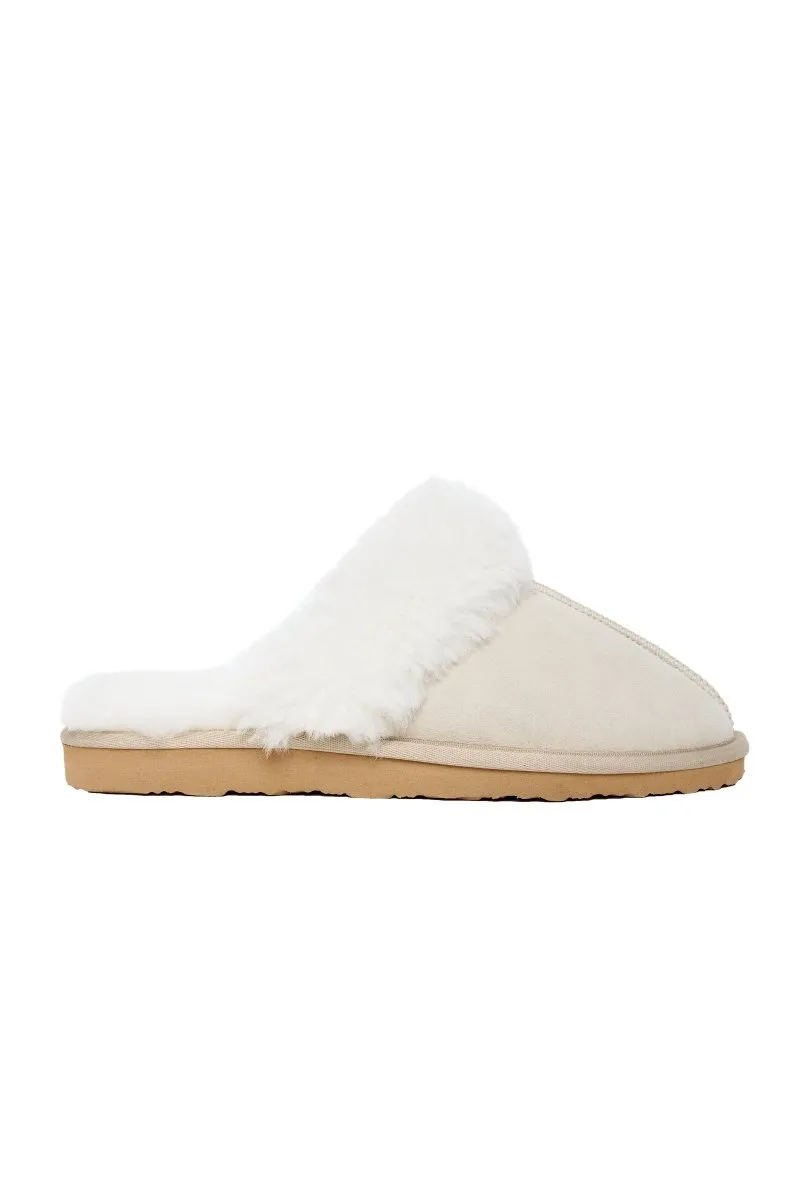 Cosy Women’s Shearling Slippers - Beige