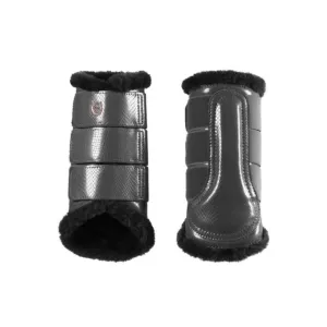 DARK SKY Fur-Lined Equestrian Stockholm Brushing Boots