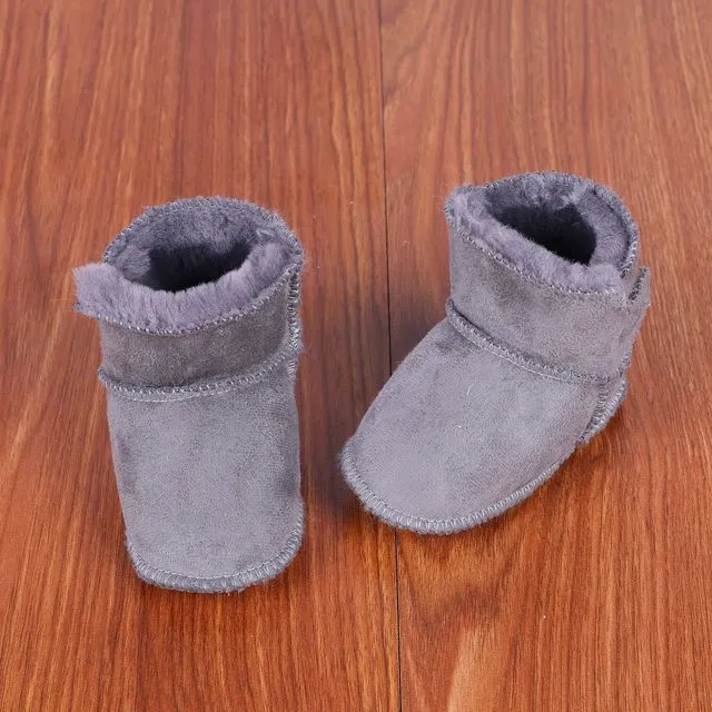 Infant Faux Fur Suede Boots for Boys or Girls