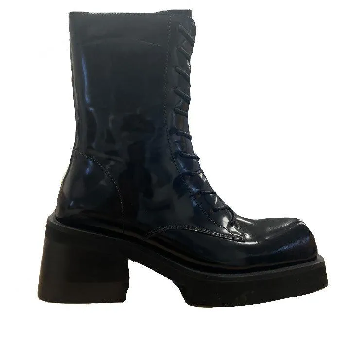 JEFFREY CAMPBELL ACADEMIX BLACK BOOTS