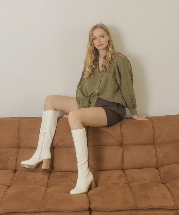 Juniper - Platform Knee-High Boots