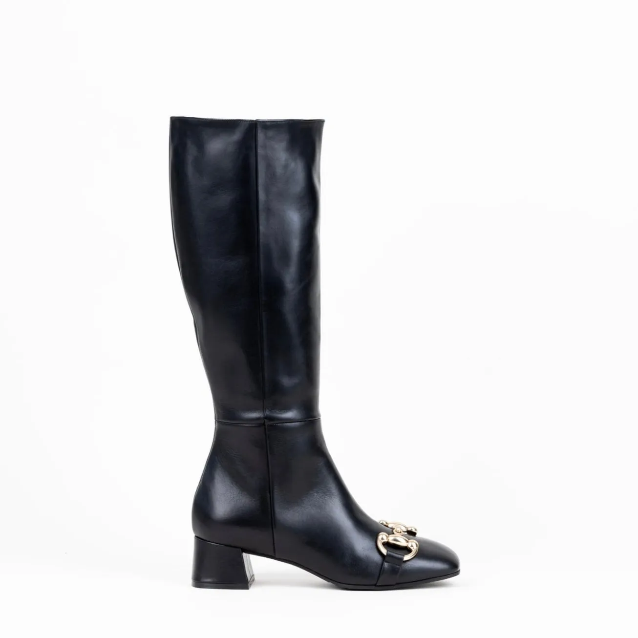 Laura Black Leather Boots