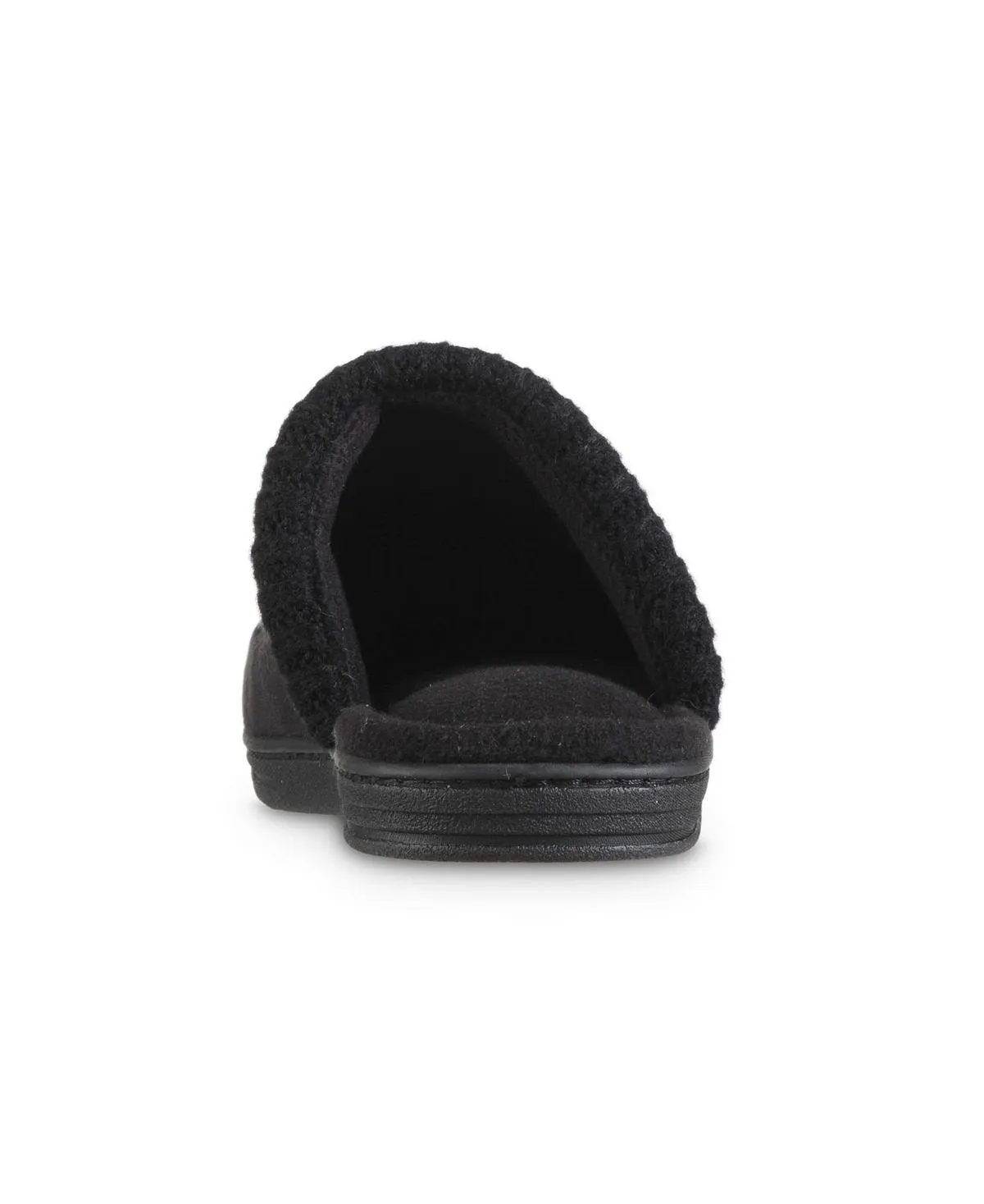 Levon Clog Men's Quilted Isotoner Memory Foam Slippers, Black