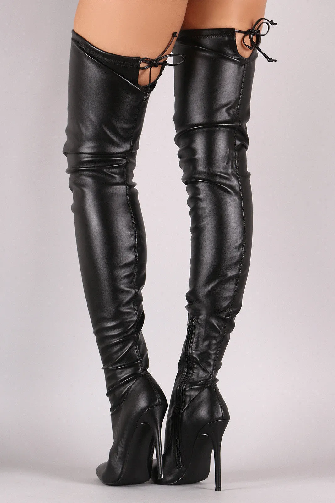 Liliana Leather Over the Knee Stiletto Boots