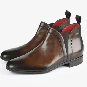 Men's Tone Brown Chelsea Leather Boot