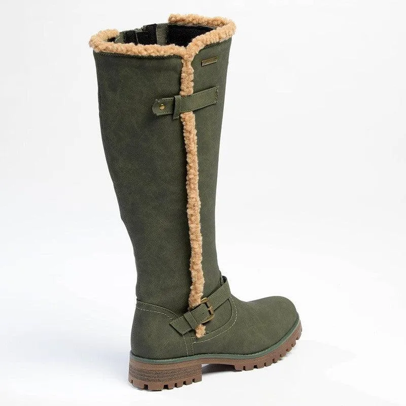 Pierre Cardin Remi Fur Lined Boot - Olive