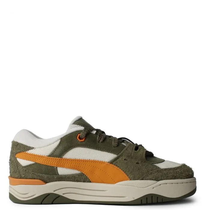 Mens Textured PUMA 180 in Alpine Snow and PUMA Olive color