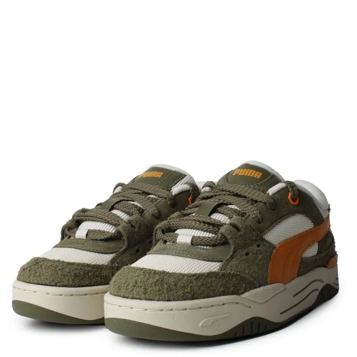 Mens Textured PUMA 180 in Alpine Snow and PUMA Olive color