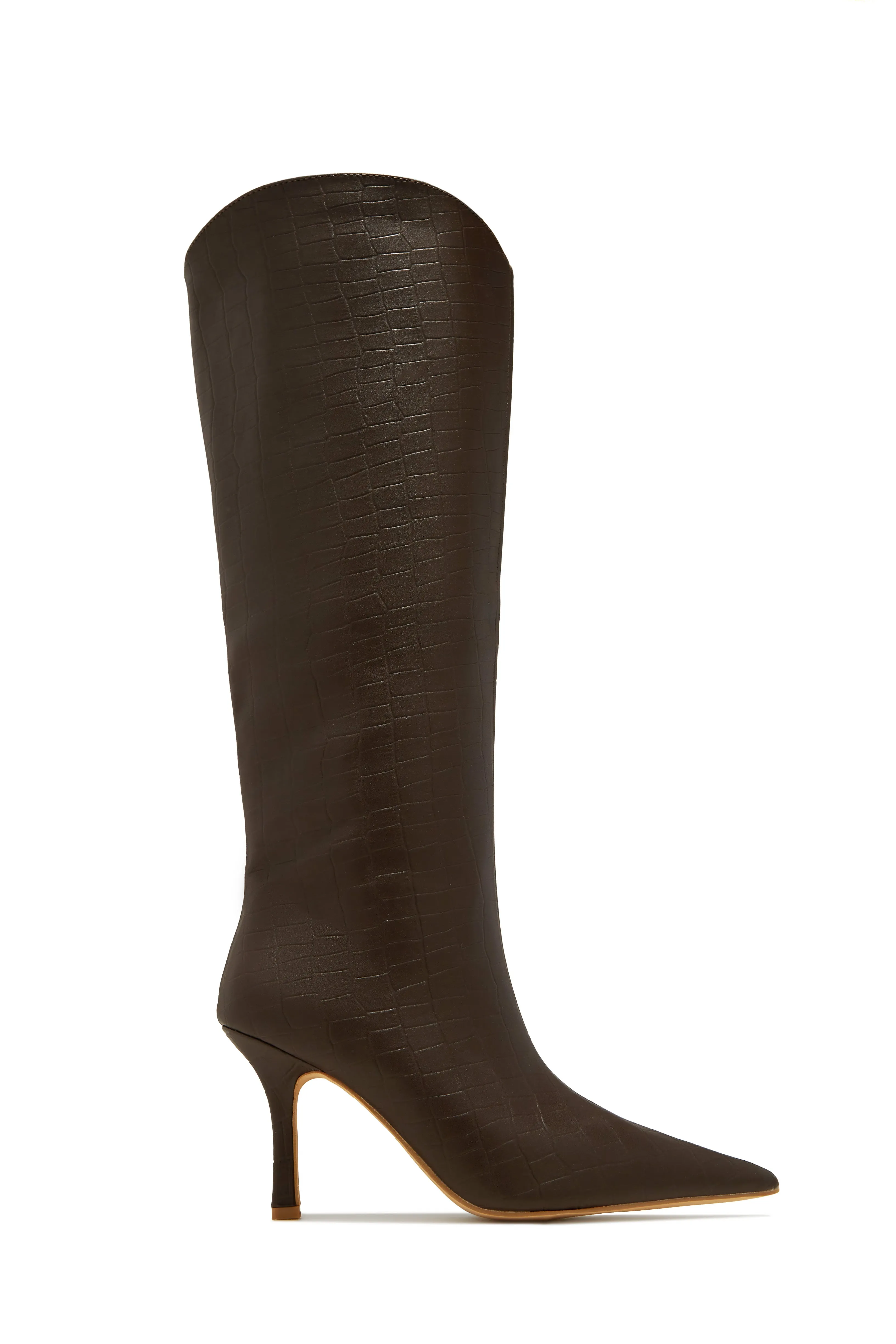 Shyla Knee High Boots - Brown