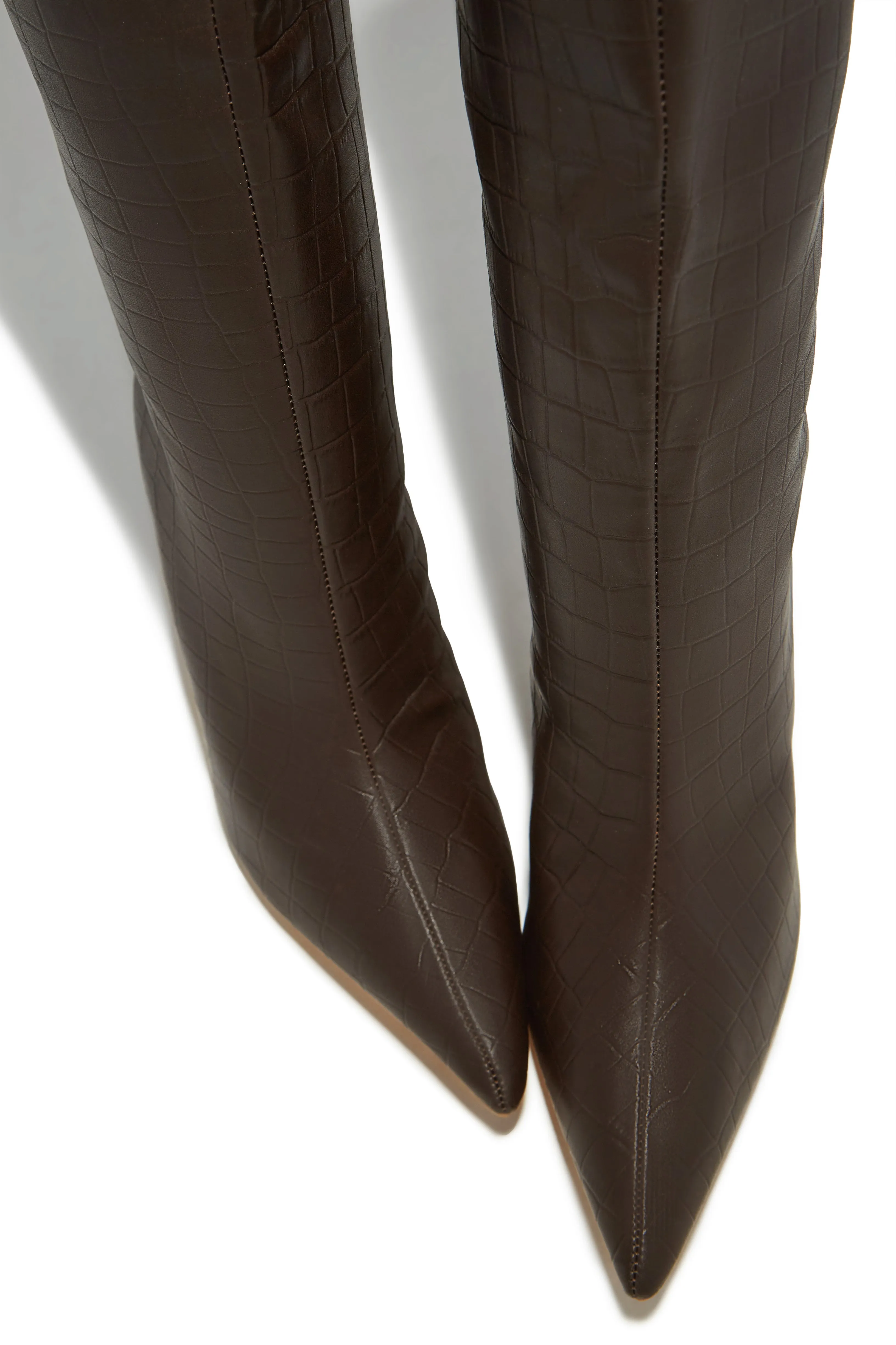 Shyla Knee High Boots - Brown