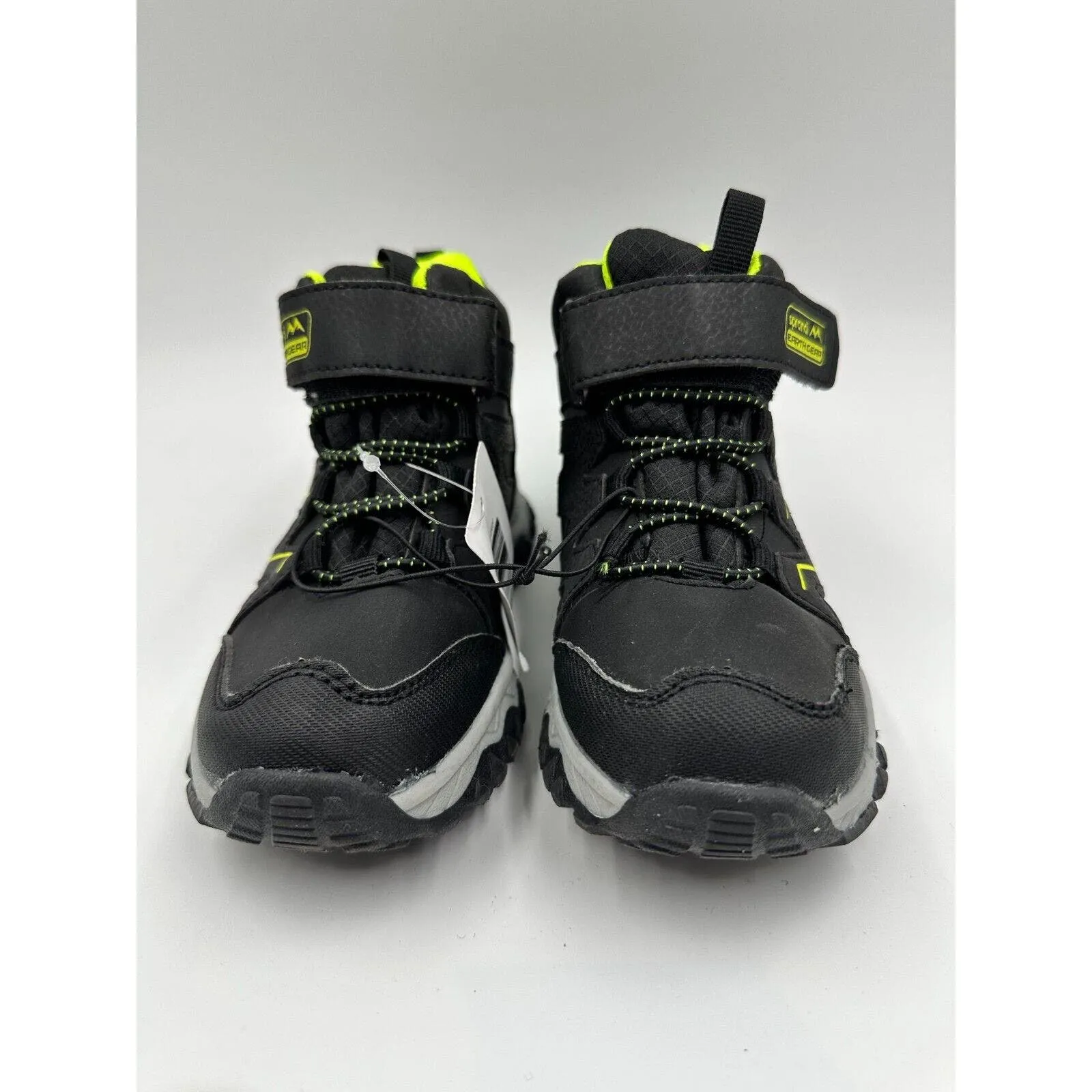 Small Kid Size 13, black and Yellow High Top Hikers