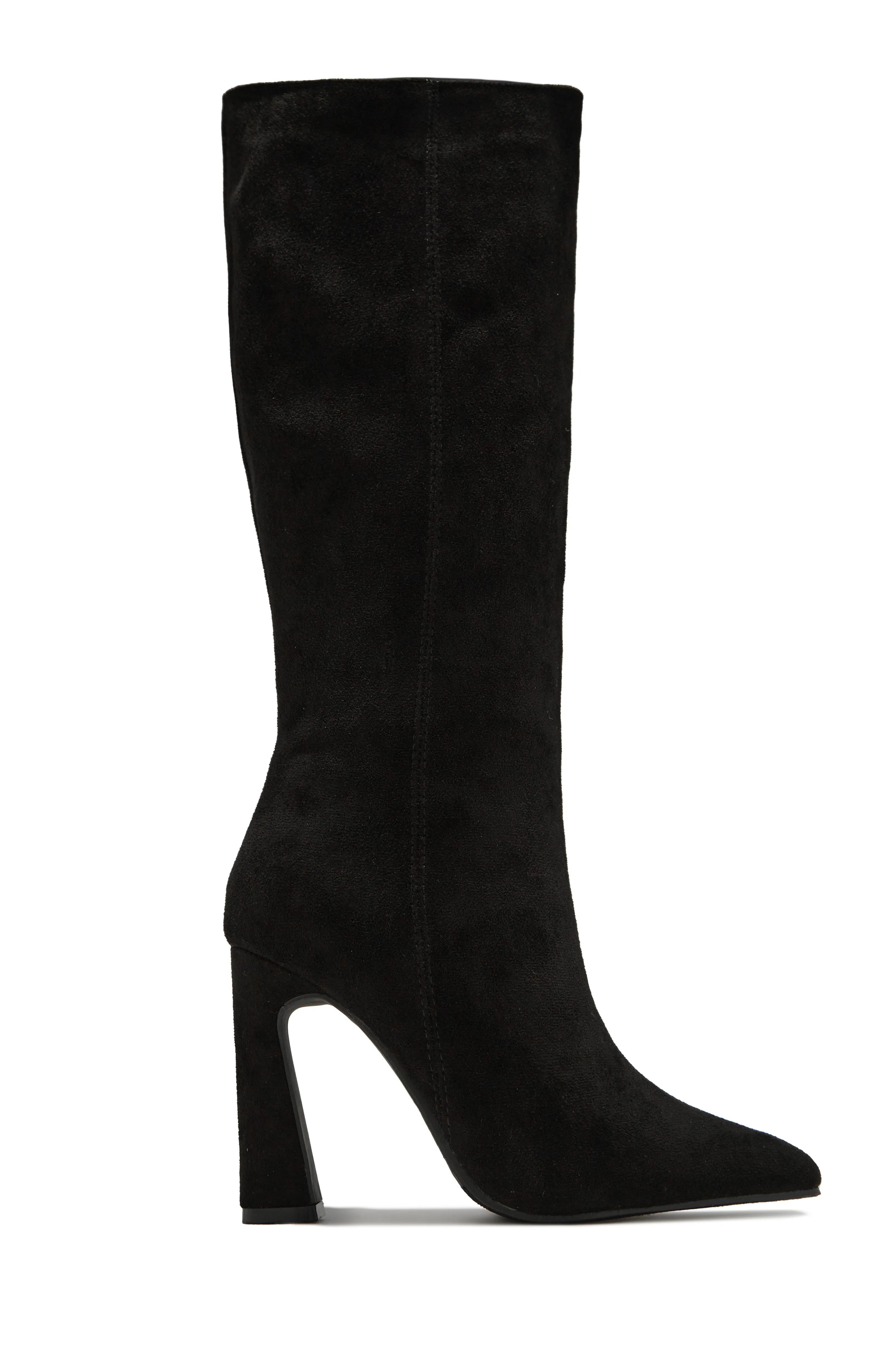 Stella Knee High Heel Boots - Tan