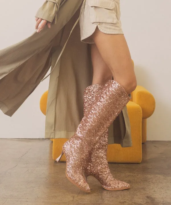 TEEK - Jewel - Knee High Sequin Boots