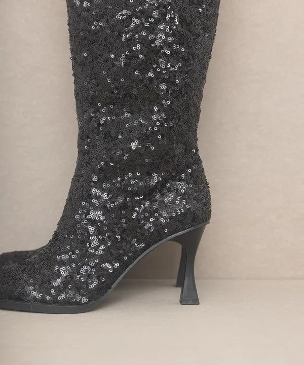 TEEK - Jewel - Knee High Sequin Boots