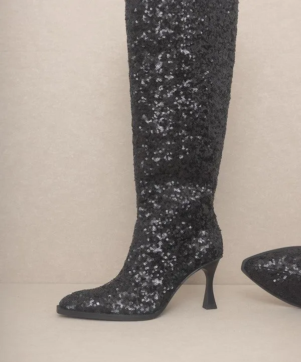 TEEK - Jewel - Knee High Sequin Boots