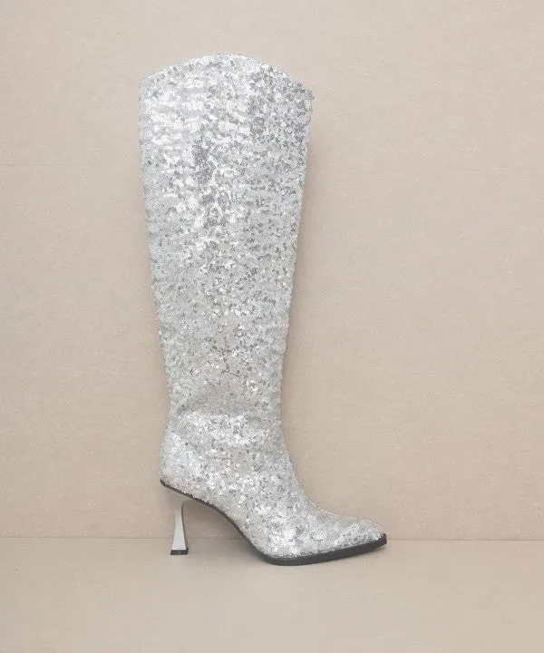 TEEK - Jewel - Knee High Sequin Boots