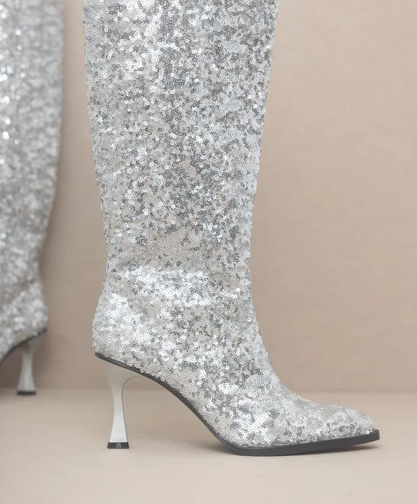 TEEK - Jewel - Knee High Sequin Boots