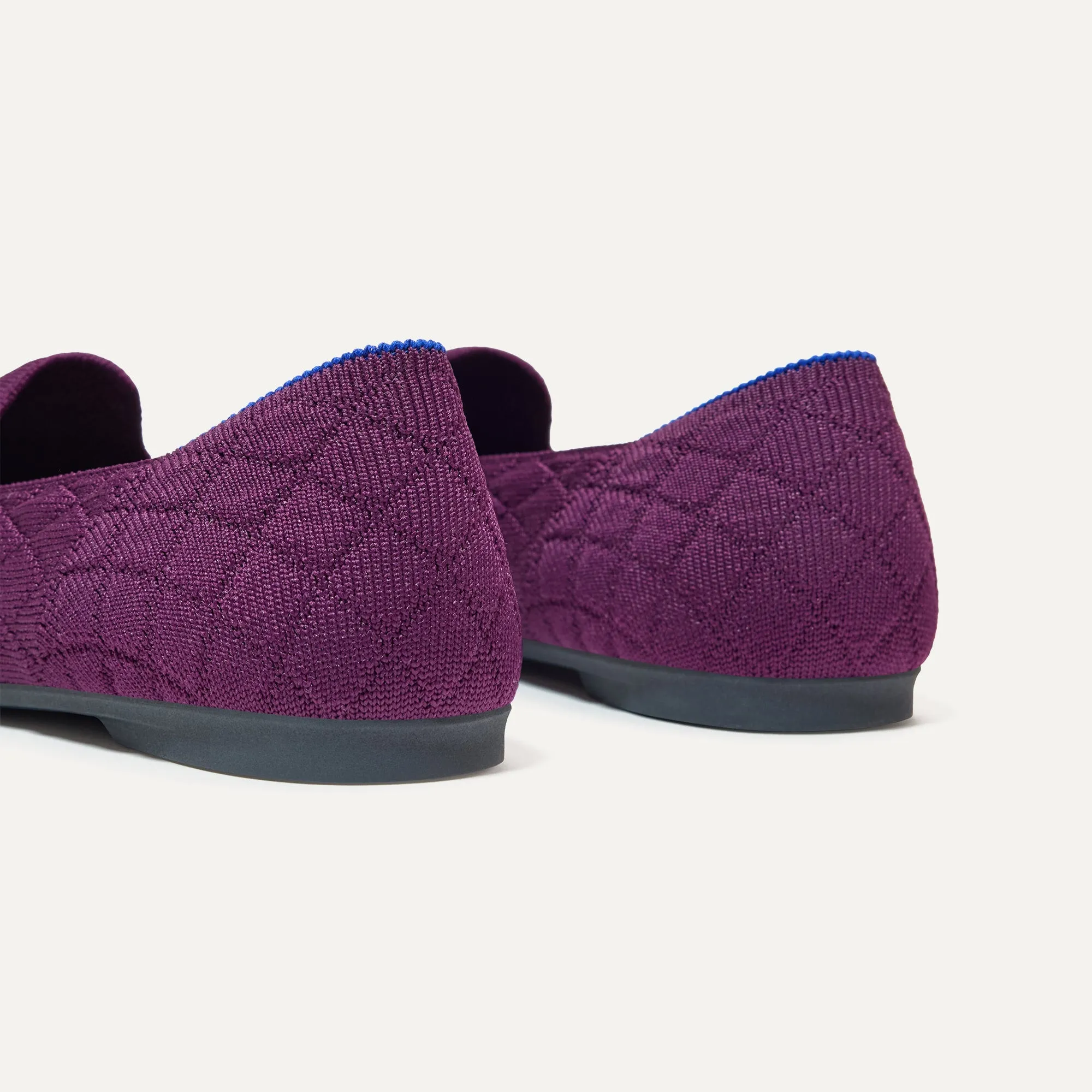 The Almond Loafer - Quilted Plum