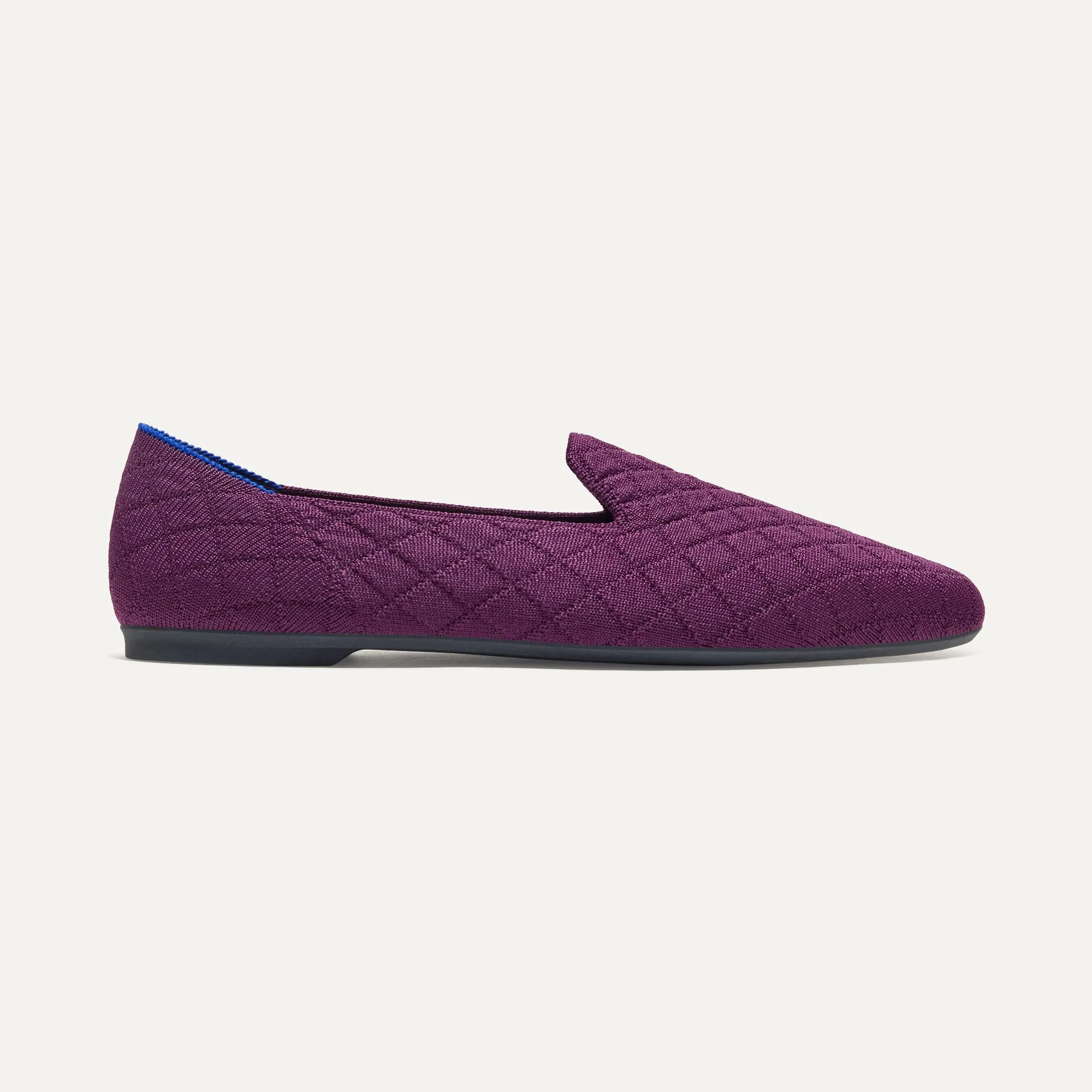 The Almond Loafer - Quilted Plum