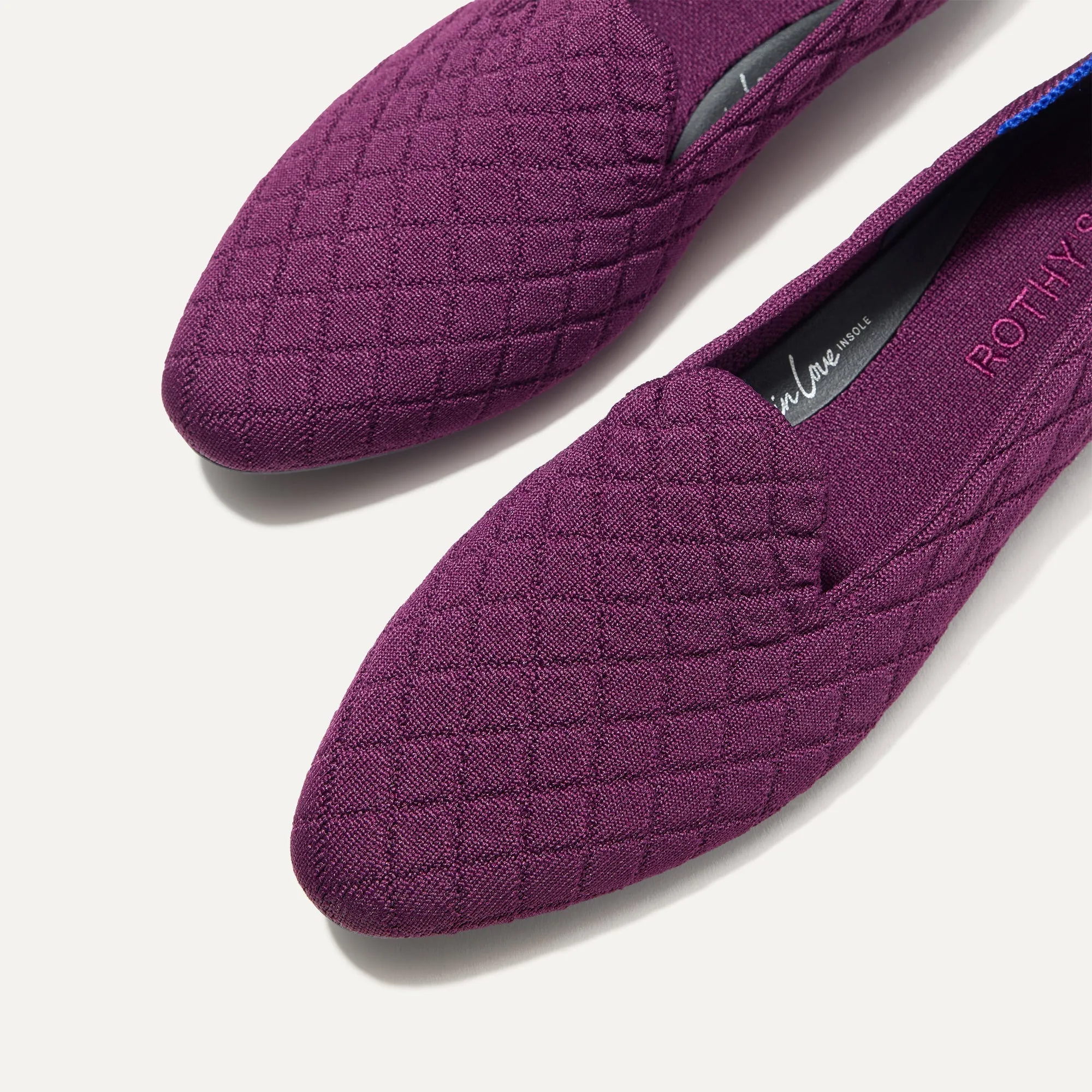 The Almond Loafer - Quilted Plum