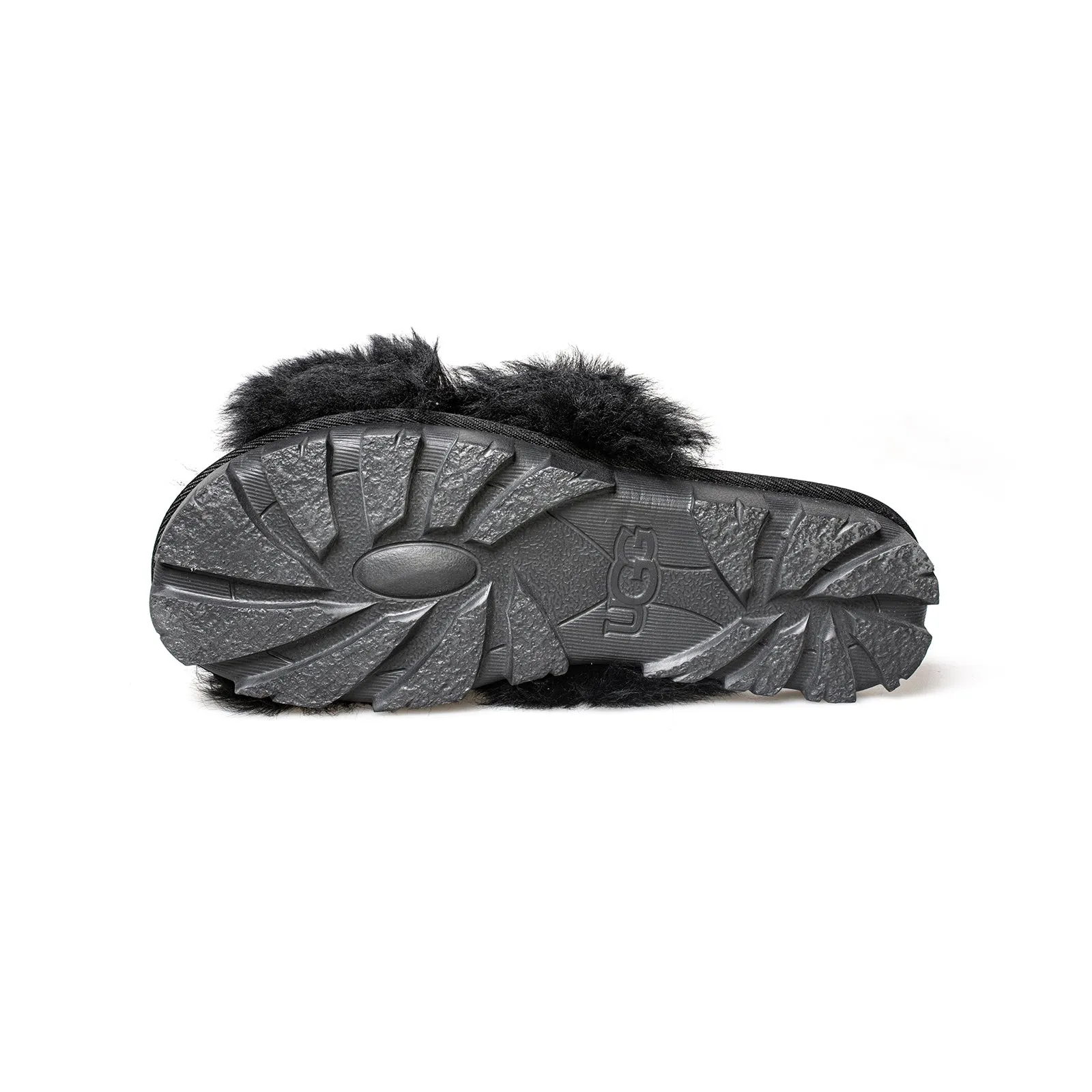 UGG Fuzzalicious Black Slippers - Women's