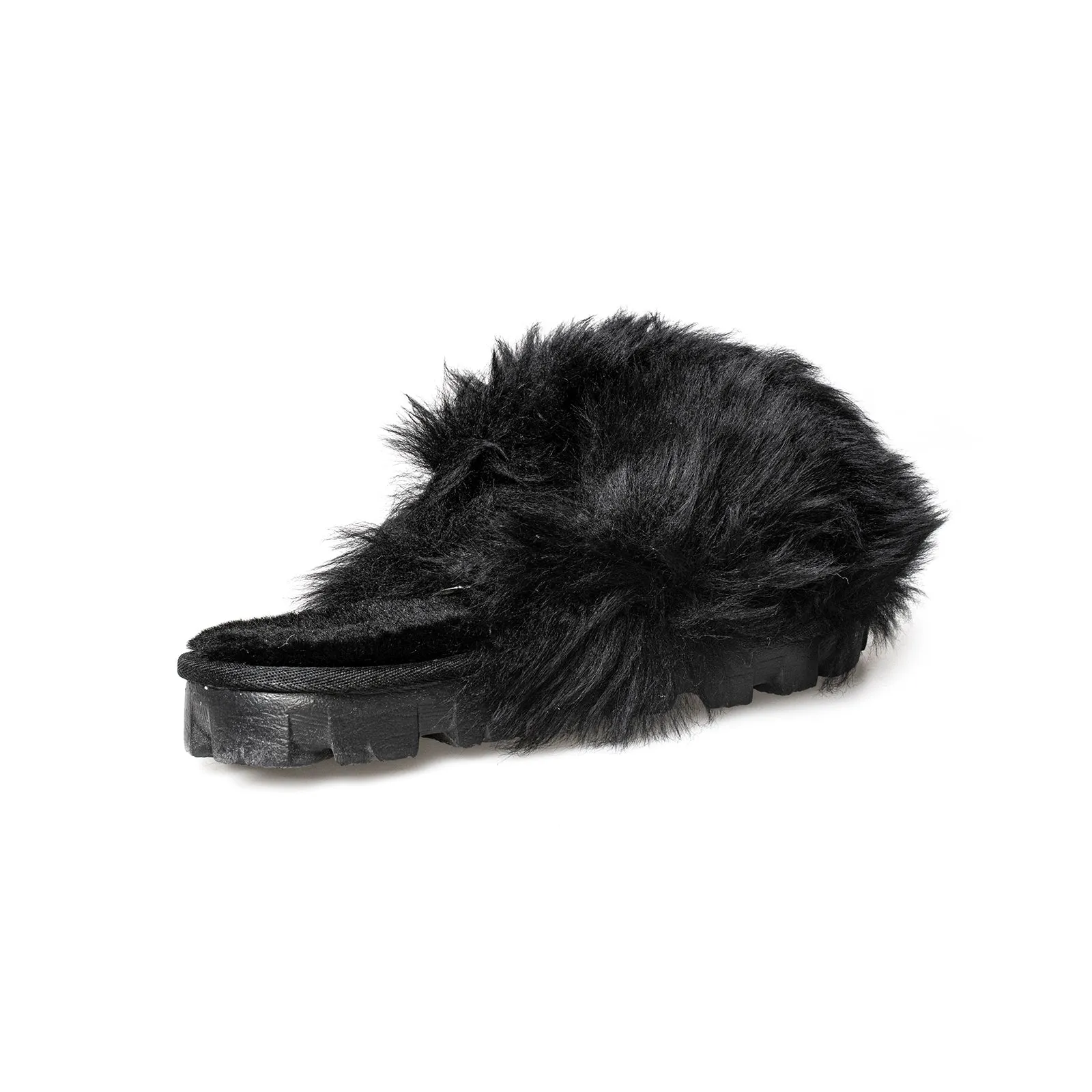 UGG Fuzzalicious Black Slippers - Women's