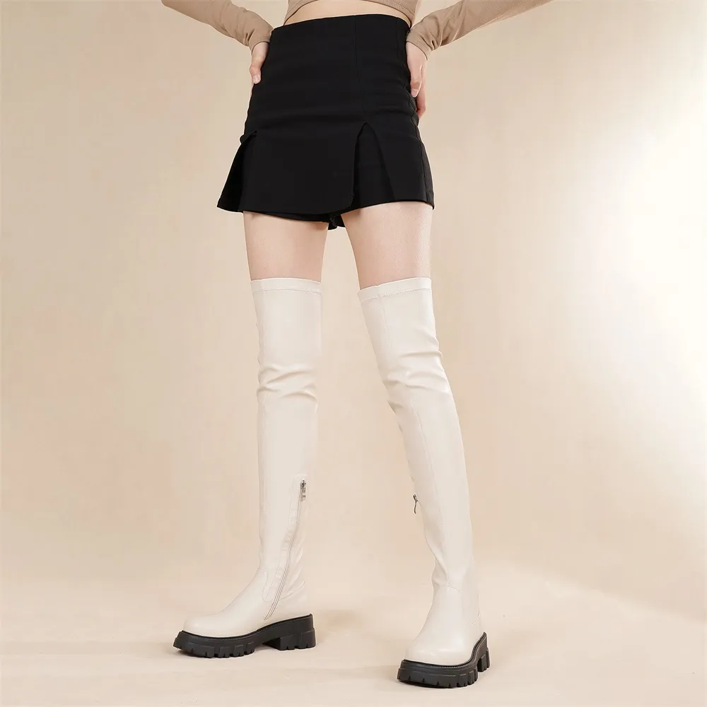 USS Shoes Elvira Women's Over-the-Knee Elastic Boots