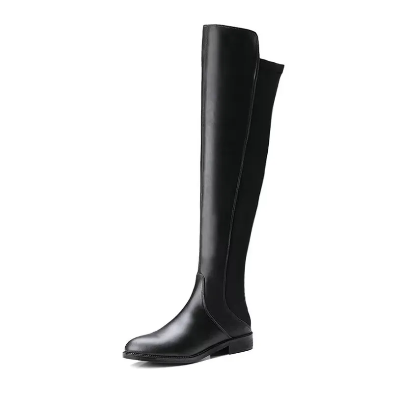 USS Shoes Lucrecia Women's Leather Over The Knee Flat Boots