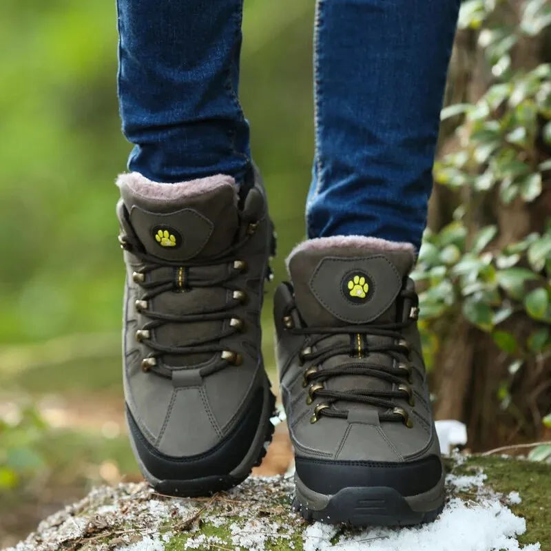 Women Hiking Winter Outdoor Sneakers Snow Boots Plush Mountain Snowboots Outdoor Tourism Jogging Shoes - WHS50192