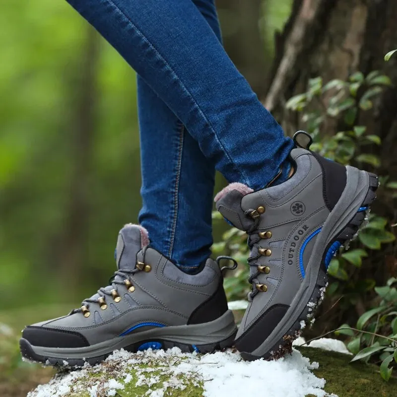 Women Hiking Winter Outdoor Sneakers Snow Boots Plush Mountain Snowboots Outdoor Tourism Jogging Shoes - WHS50192