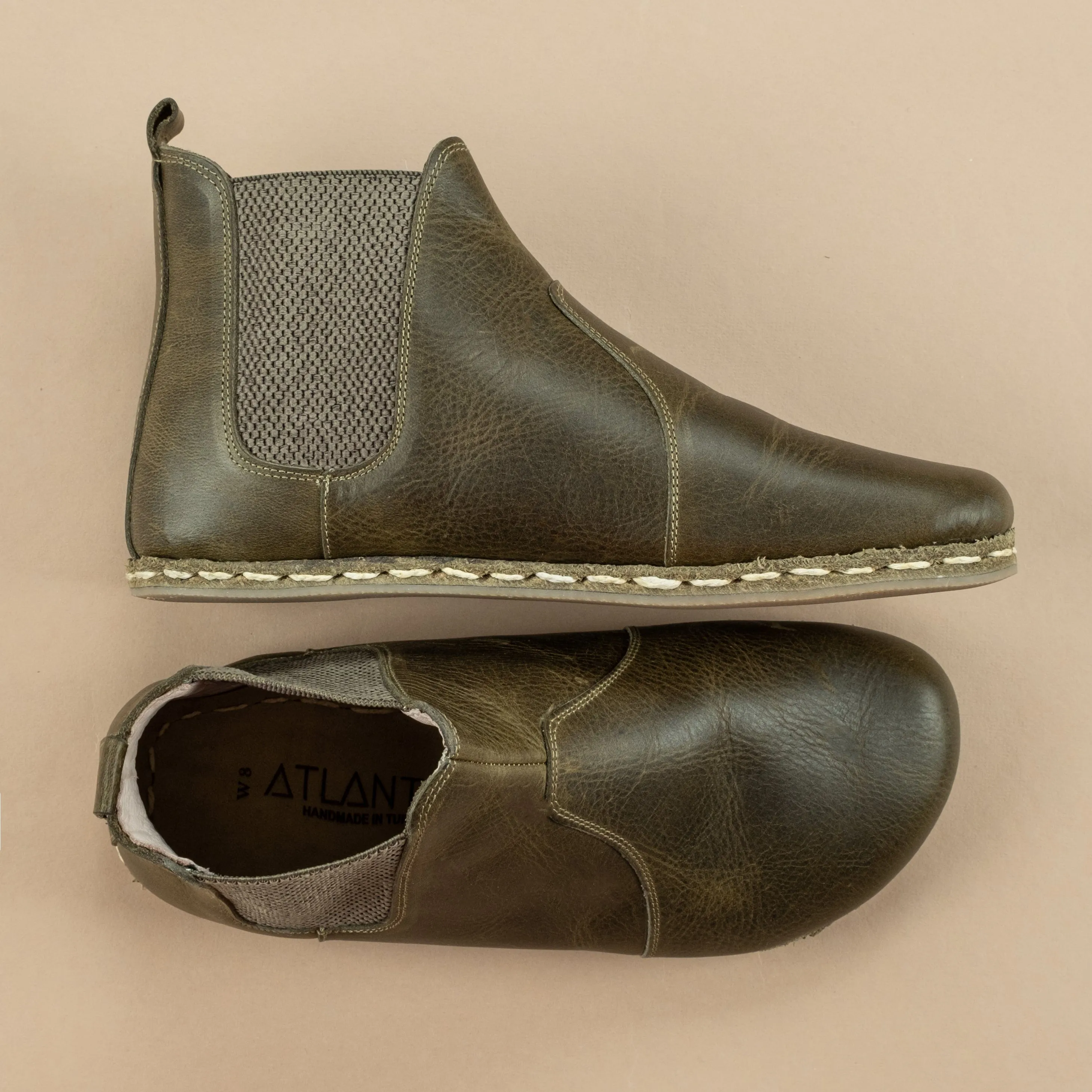 Women's Green Barefoot Chelsea Boots